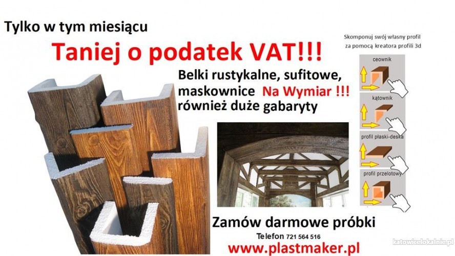 Promocja tylko teraz - Taniej o podatek VAT, imitacja drewna