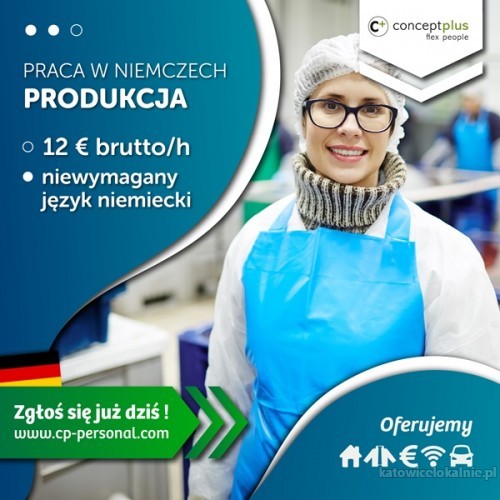 Pracownik produkcji (k/m) bez znajomości języka - do 12,50 € brutto/h!