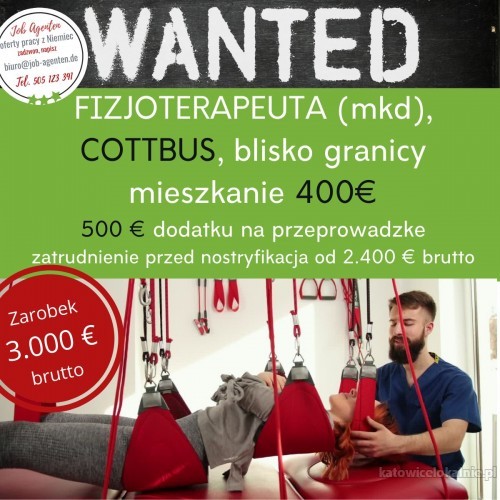 FIZJOTERAPEUTA ,zatrudnienie przed nostryfikacją w Cottbus