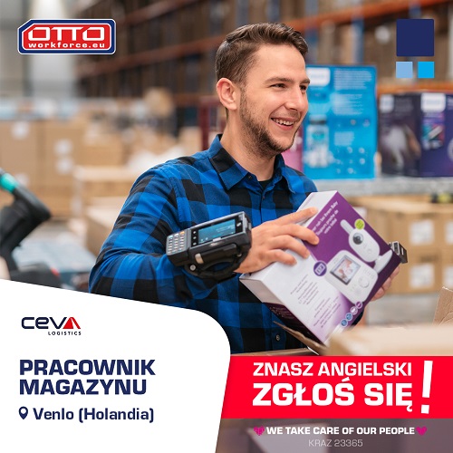 Holandia - pracownik magazynu ze znajomością j. angielskiego