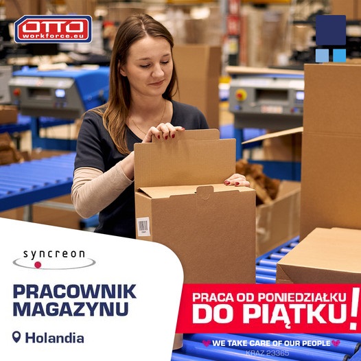 Holandia. Praca w magazynie z produktami high-tech