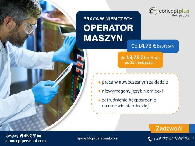 Operator maszyn – różne branże