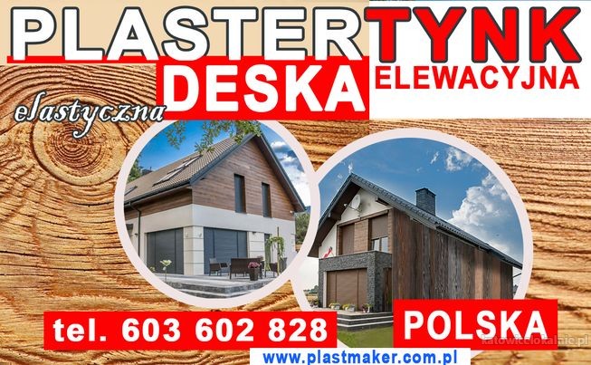 Elastyczna deska elewacyjna - imitacja drewna Plastertynk