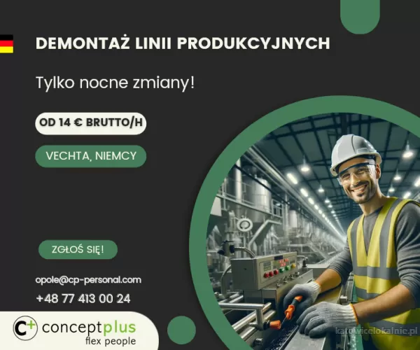 Pracownik ds. montażu i demontażu linii produkcyjnych