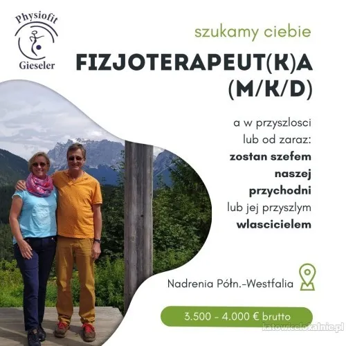 FIZJOTERAPEUT(K)A (M/K/D) Nadrenia Północna-Westfalia oferta pracy