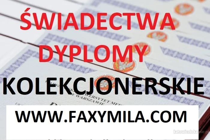 Oferujemy dyplomy i świadectwa, Matura, Świadectwo liceum, technikum