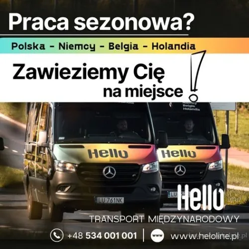 Hello Line  Międzynarodowe Przewozy Osób Polska  Niemcy Holandia Belgia