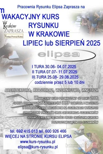 Wakacyjny kurs rysunku w szkole rysunku Elipsa 2025
