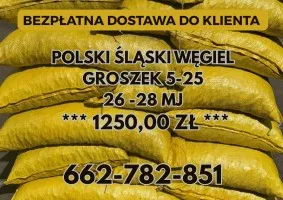 Polski węgiel transport GRATIS ! Katowice / GROSZEK 5-25, 26-28MJ