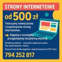 Nowoczesne strony www od 500 zł - zamów już dziś! Zamów