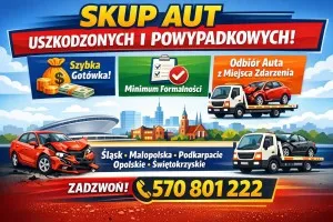 Skup aut uszkodzonych, aut powypadkowych z DOJAZDEM do Klienta