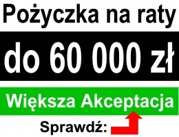 Pożyczka do 60 000 zł na raty - duża akceptacja